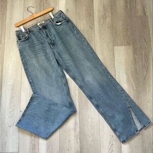 Free People Wide Leg Blue Jeans
